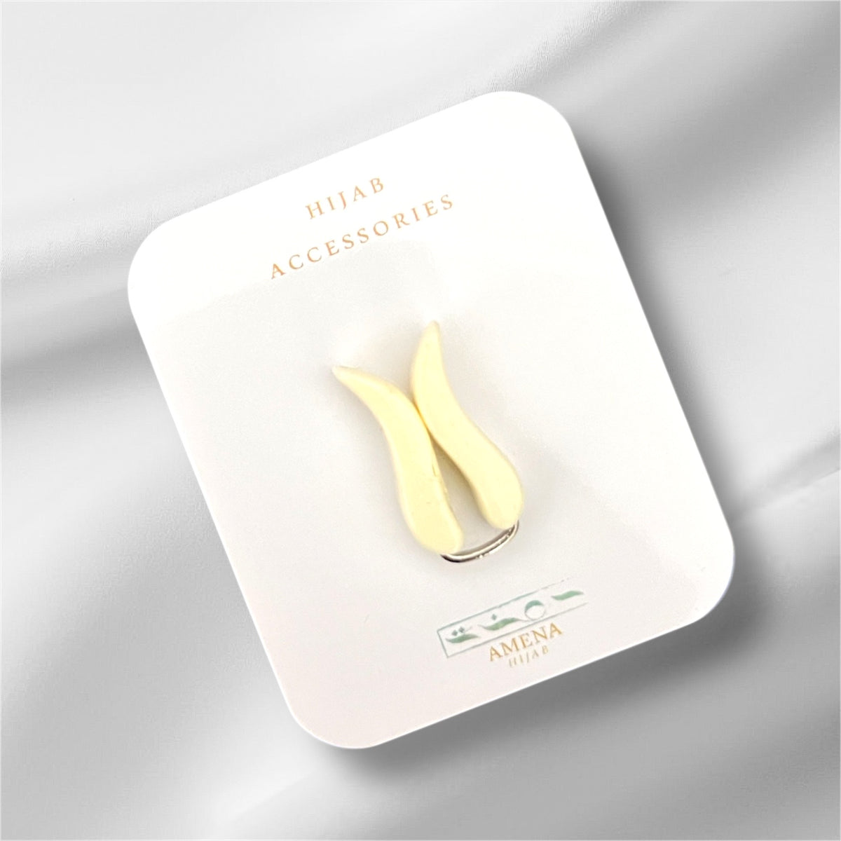 (Off White)Turkish Hijab Clip Pin