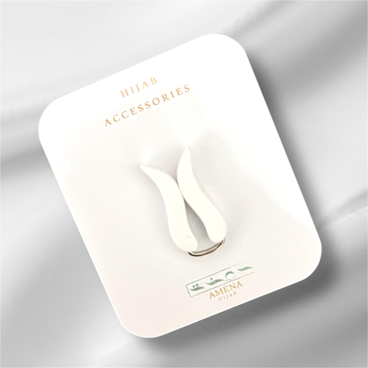 (White)Turkish Hijab Clip Pin