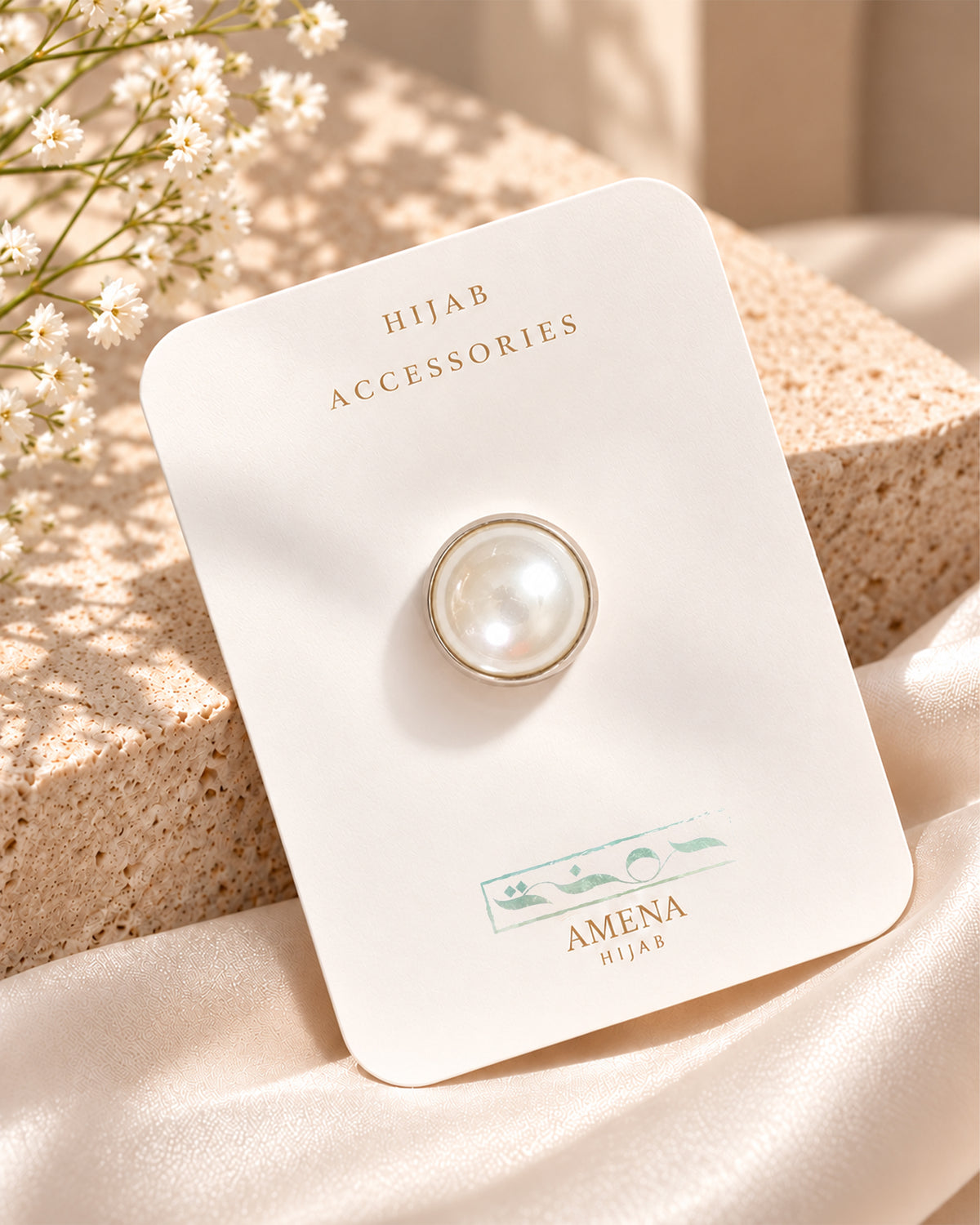 Turkish Magnetic Pin(Pearl Off White)
