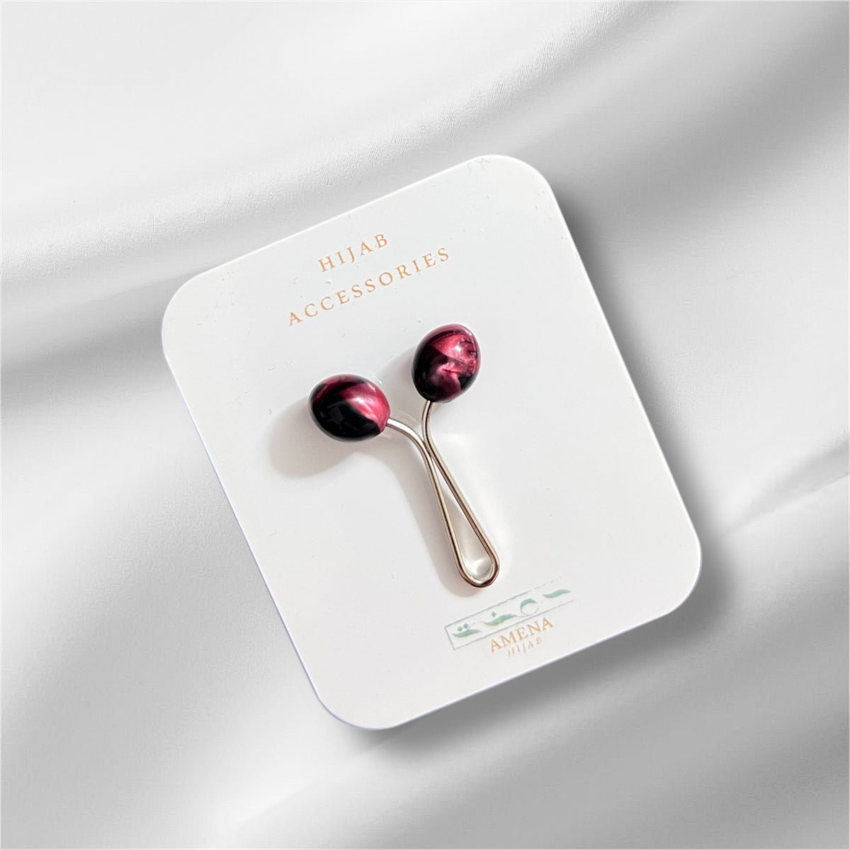 ( Maroon)Turkish Hijab Clip Pin