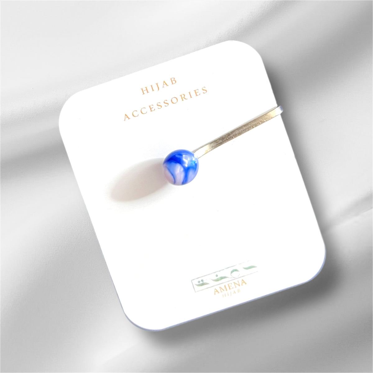 Marble (Blue)Turkish Hijab Clip Pin