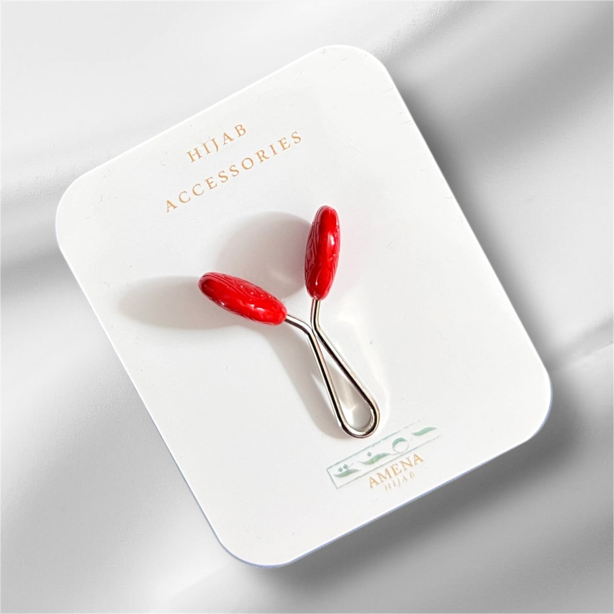 (Red)Turkish Hijab Clip Pin