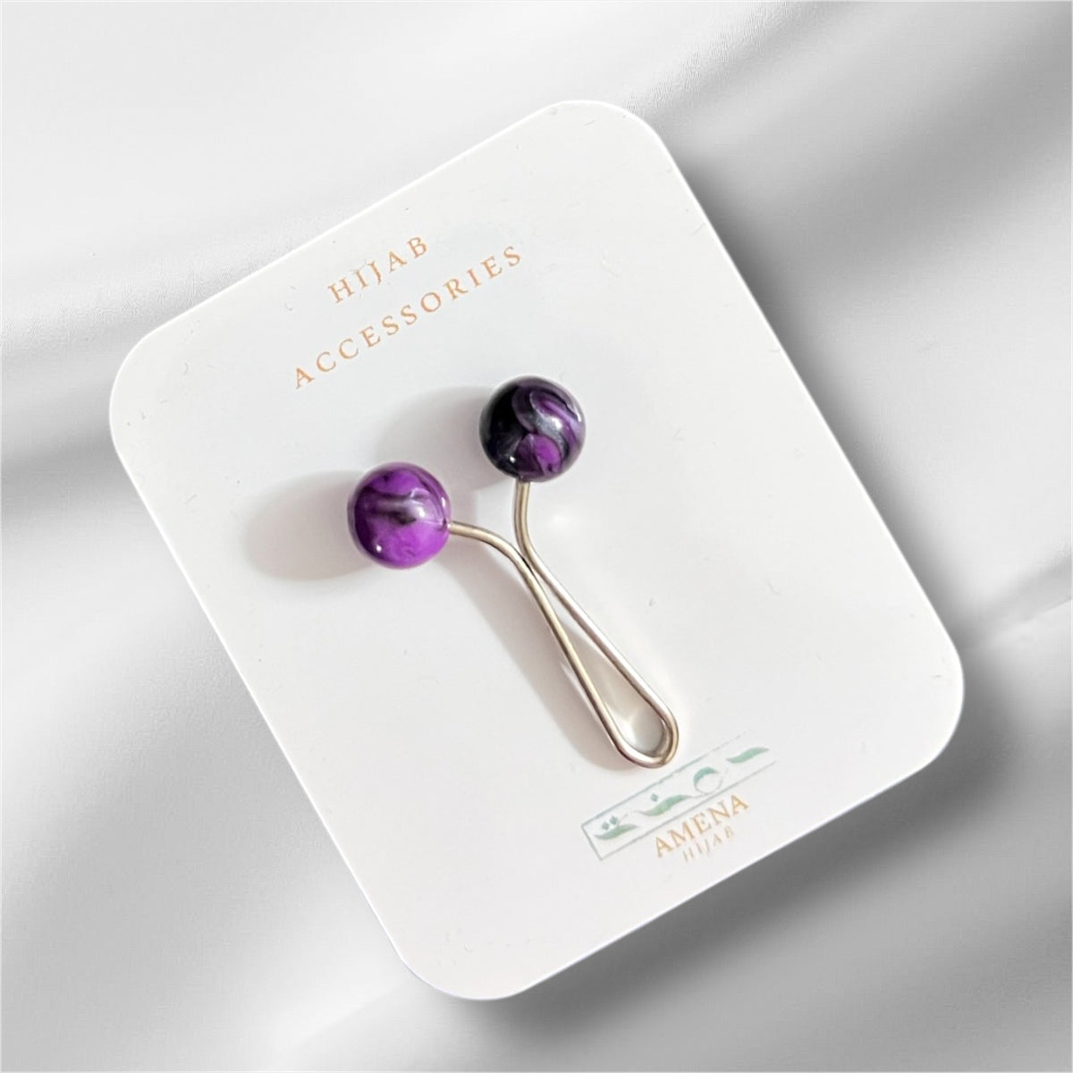 Marble (Purple)Turkish Hijab Clip Pin