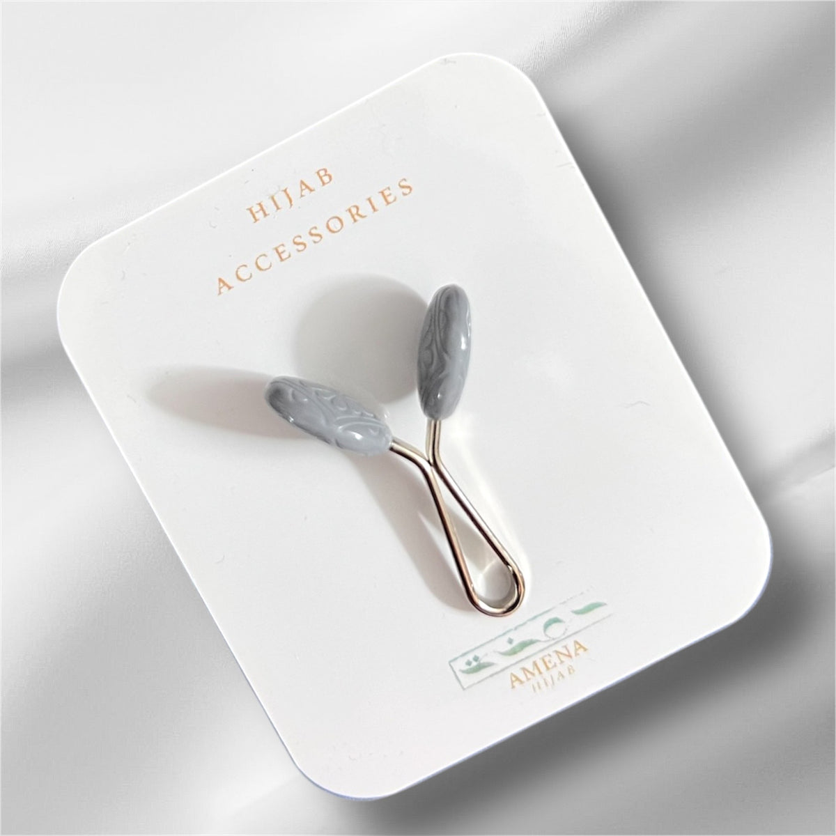 (Gray)Turkish Hijab Clip Pin
