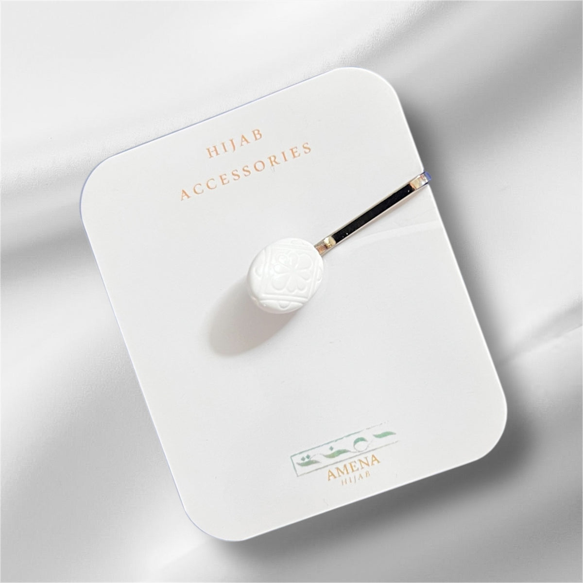 (White)Turkish Hijab Clip Pin