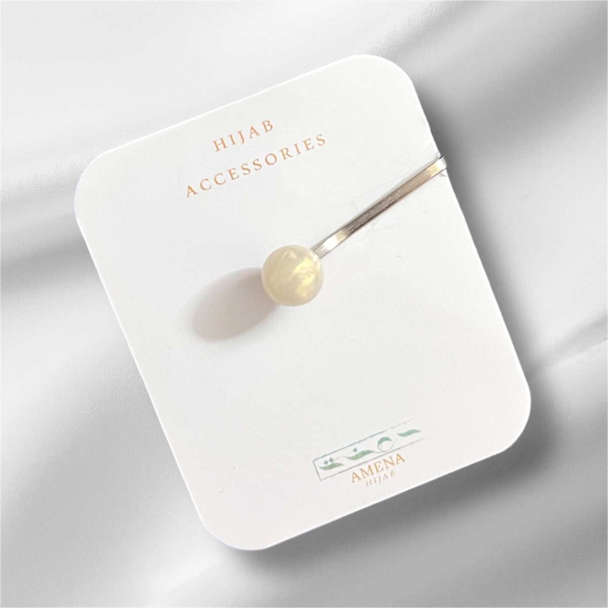 (Off White)Turkish Hijab Clip Pin